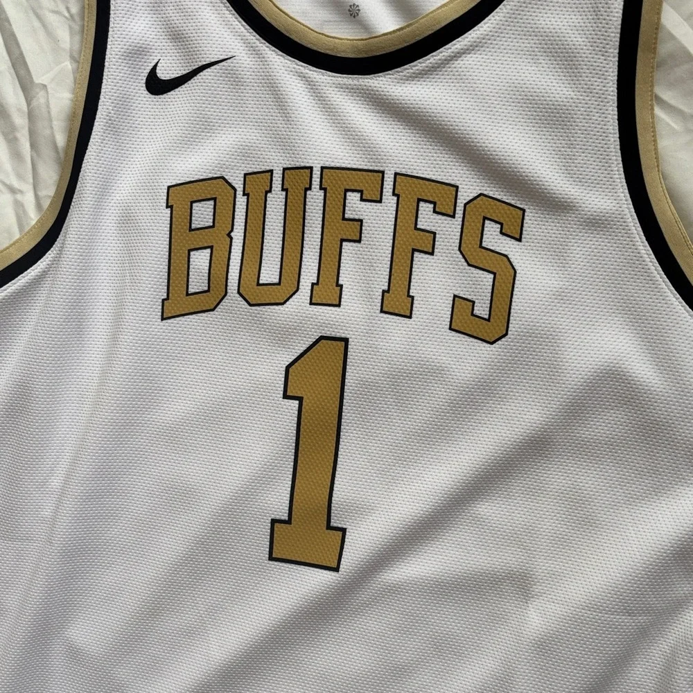 Brand New Nike CU Buffs White and Gold Basketball Jersey